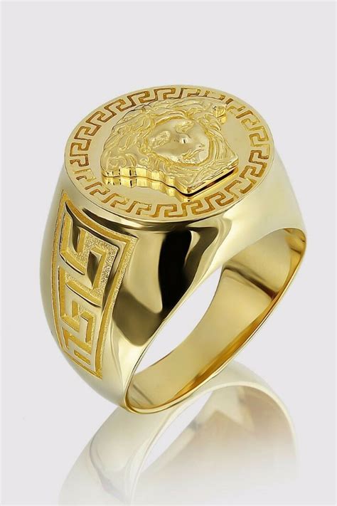 diamond versace rings for guys|Versace medusa ring men.